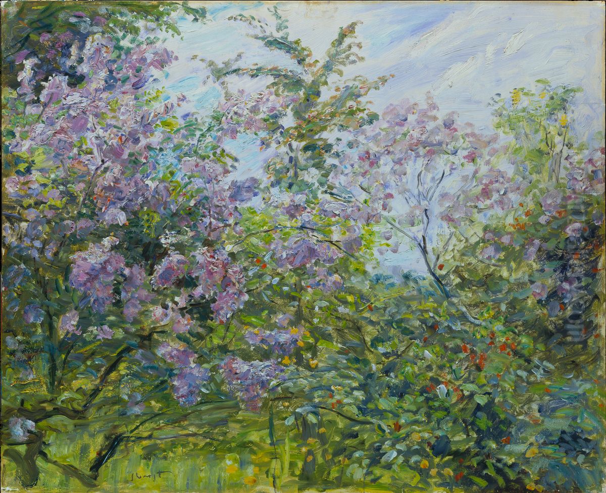 Bluhender Flieder Oil Painting by Max Slevogt