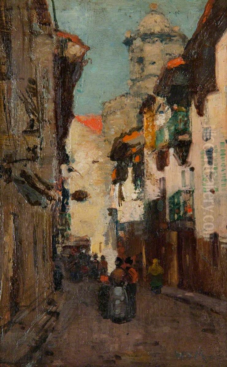 Fuenterrabia (formerly known as 'Spanish Town') Oil Painting by William York MacGregor