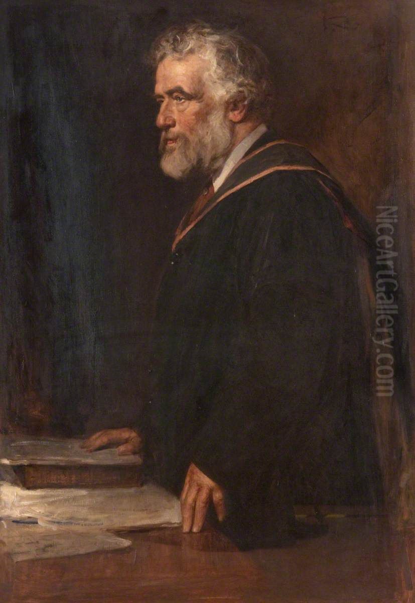 Professor John Cleland (1835-1924), Professor of Anatomy at the University of Glasgow Oil Painting by George, Sir Reid