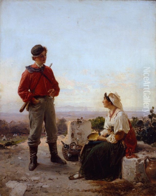 The Garibaldian Oil Painting by Gerolamo Induno