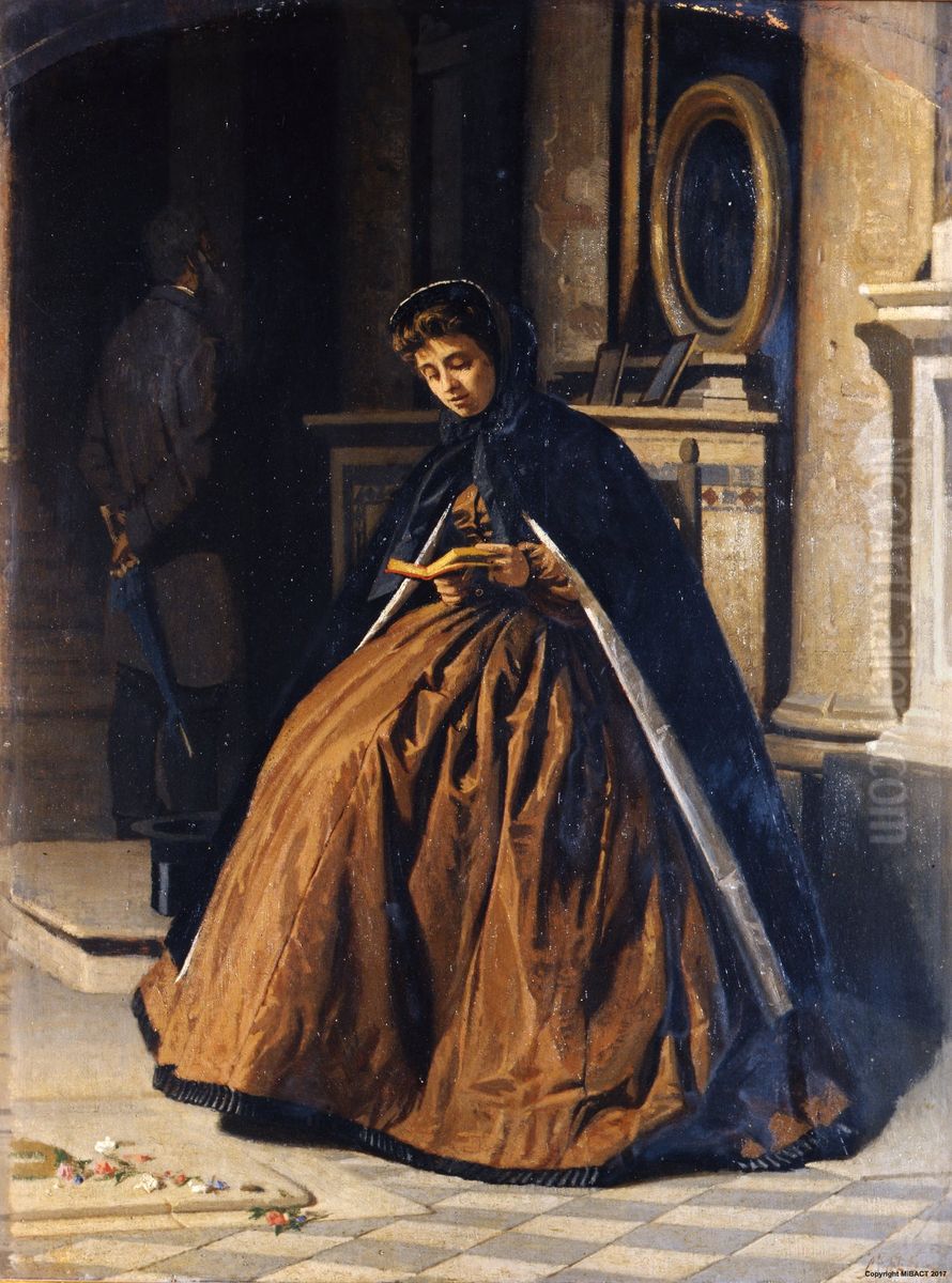 Oration (The prayer) Oil Painting by Giuseppe Abbati