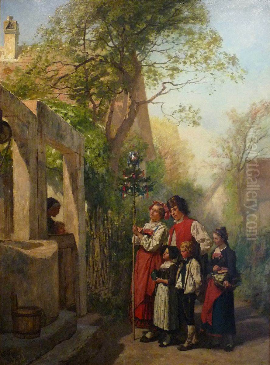 L'arbre de mai Oil Painting by Brion, Gustave