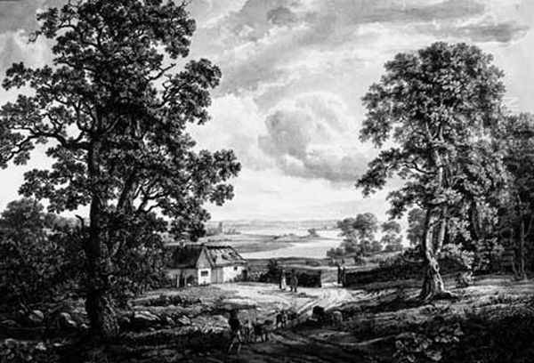 Kallehave ved Vordingborg. Oil Painting by Johan Wilhelm Ludwig Dahl