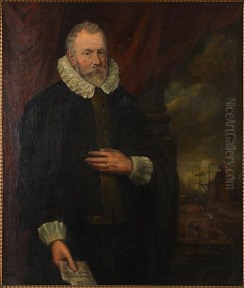 Portrait of Cornelis Gerritsz. de Lange Oil Painting by Lucas van de Kaey