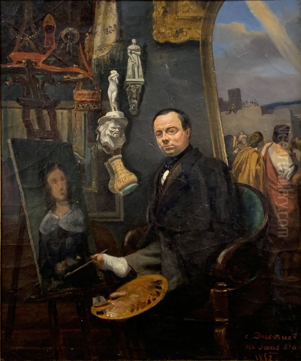 Autoportrait Oil Painting by Louis Joseph Cesar Ducornet
