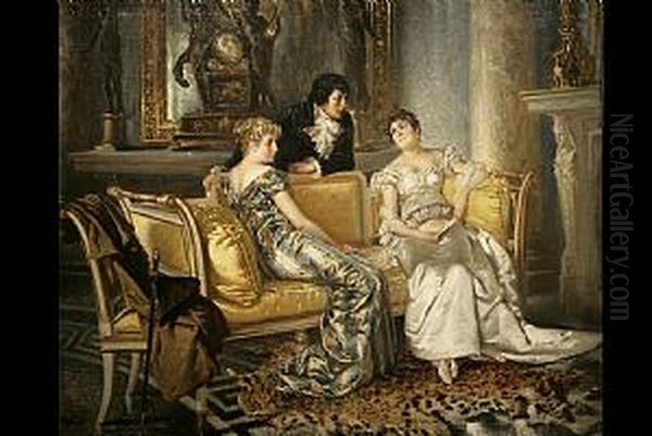 Hercules at the crossroads Oil Painting by Emilio Magistretti