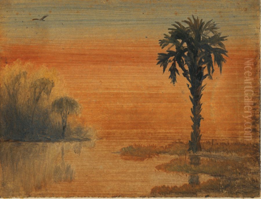 Oil Sketch of Florida Oil Painting by George Leo Frankenstein