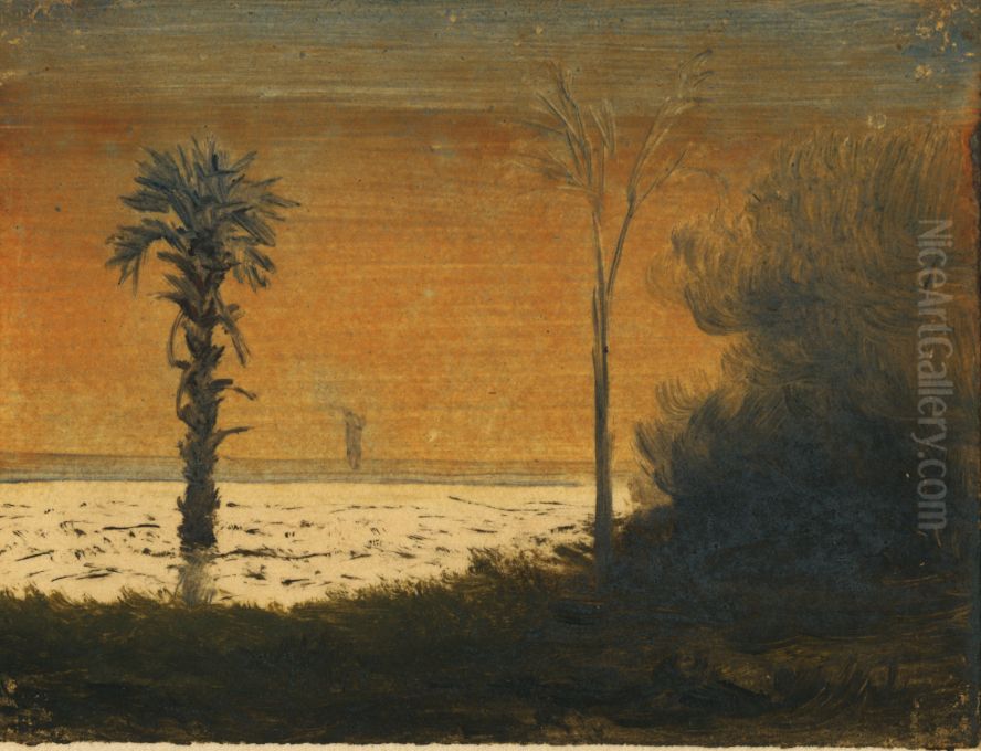 Oil Sketch of Florida Oil Painting by George Leo Frankenstein