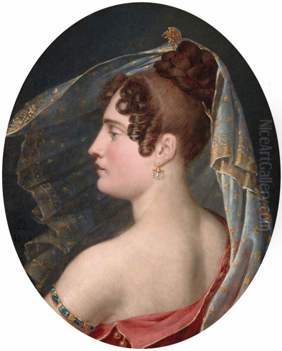 Presumed portrait of Mlle George as Allegory of the Night Oil Painting by Alexandrine Delaval