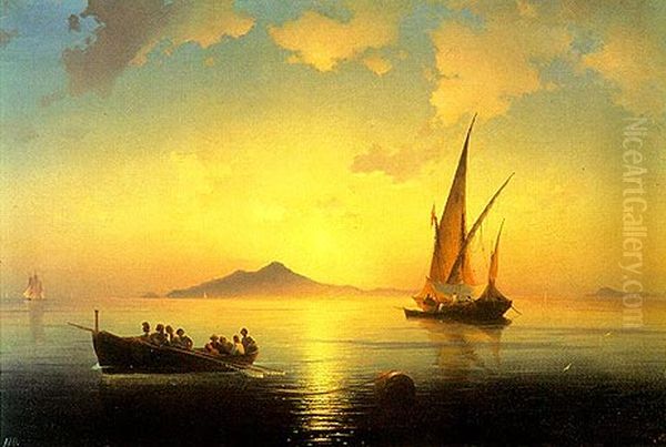 The Bay of Naples Oil Painting by Ivan Aivazovsky