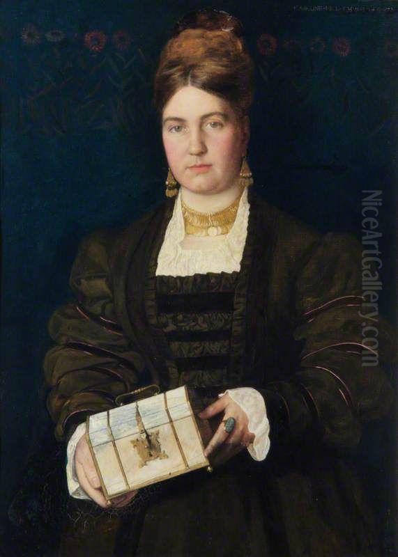 Portrait of Caroline Hill Oil Painting by Edward Robert Hughes