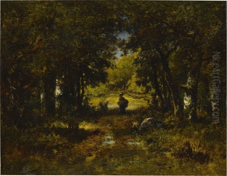 CHEMIN MARECAGEUX Oil Painting by Narcisse Virgilio Diaz