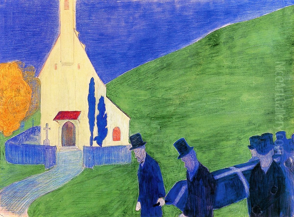 Begrabnis Oil Painting by Marianne von Werefkin