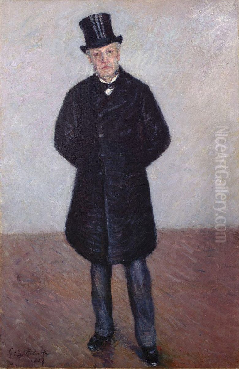 Portrait de Jean Daurelle en pied Oil Painting by Gustave Caillebotte