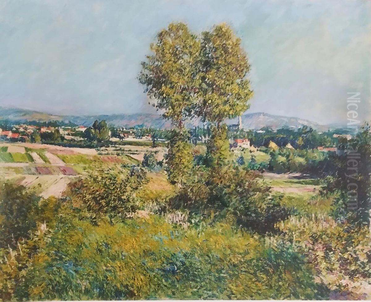 Paysage a Argenteuil Oil Painting by Gustave Caillebotte
