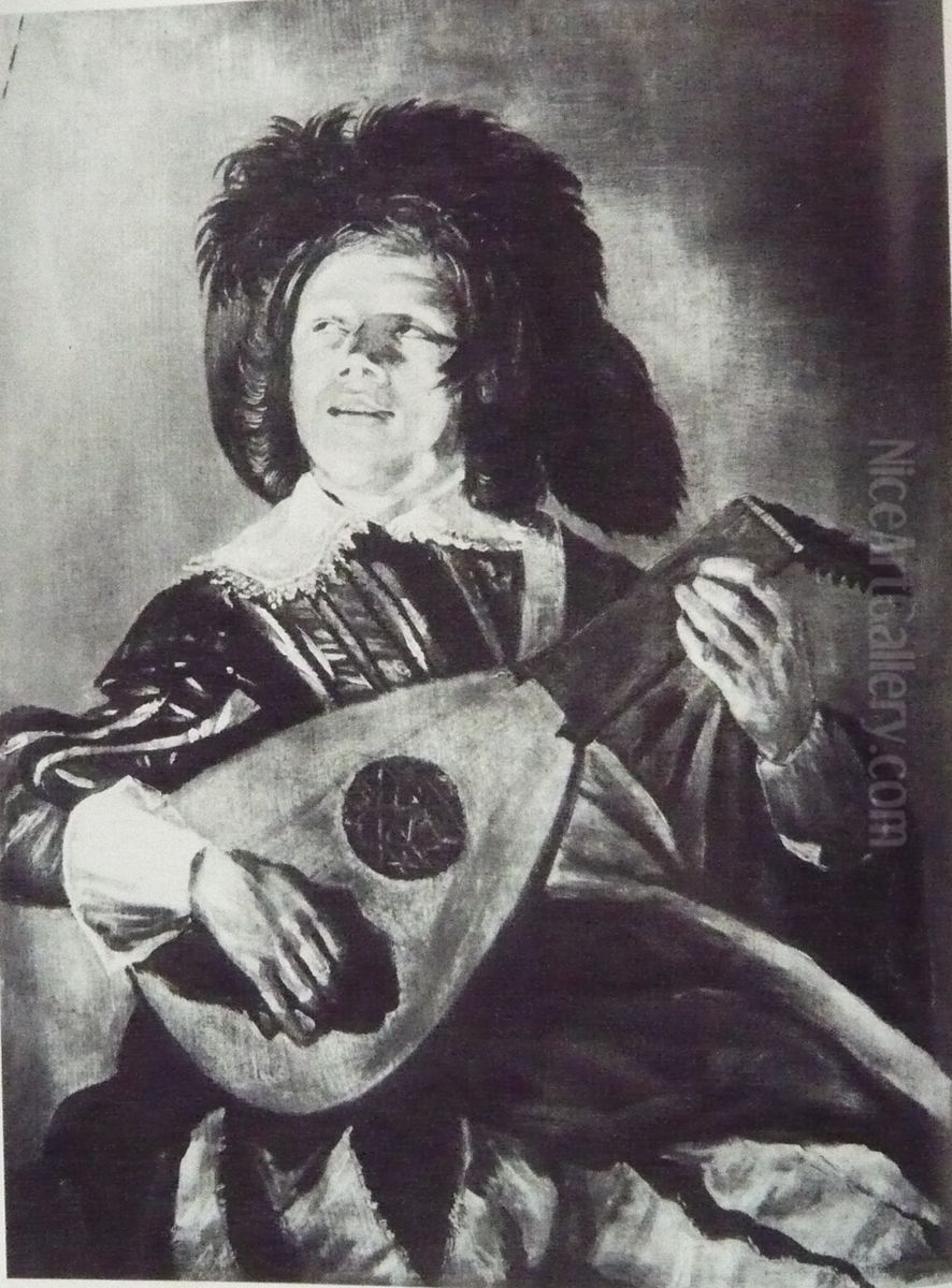 Lute player Oil Painting by Judith Leyster