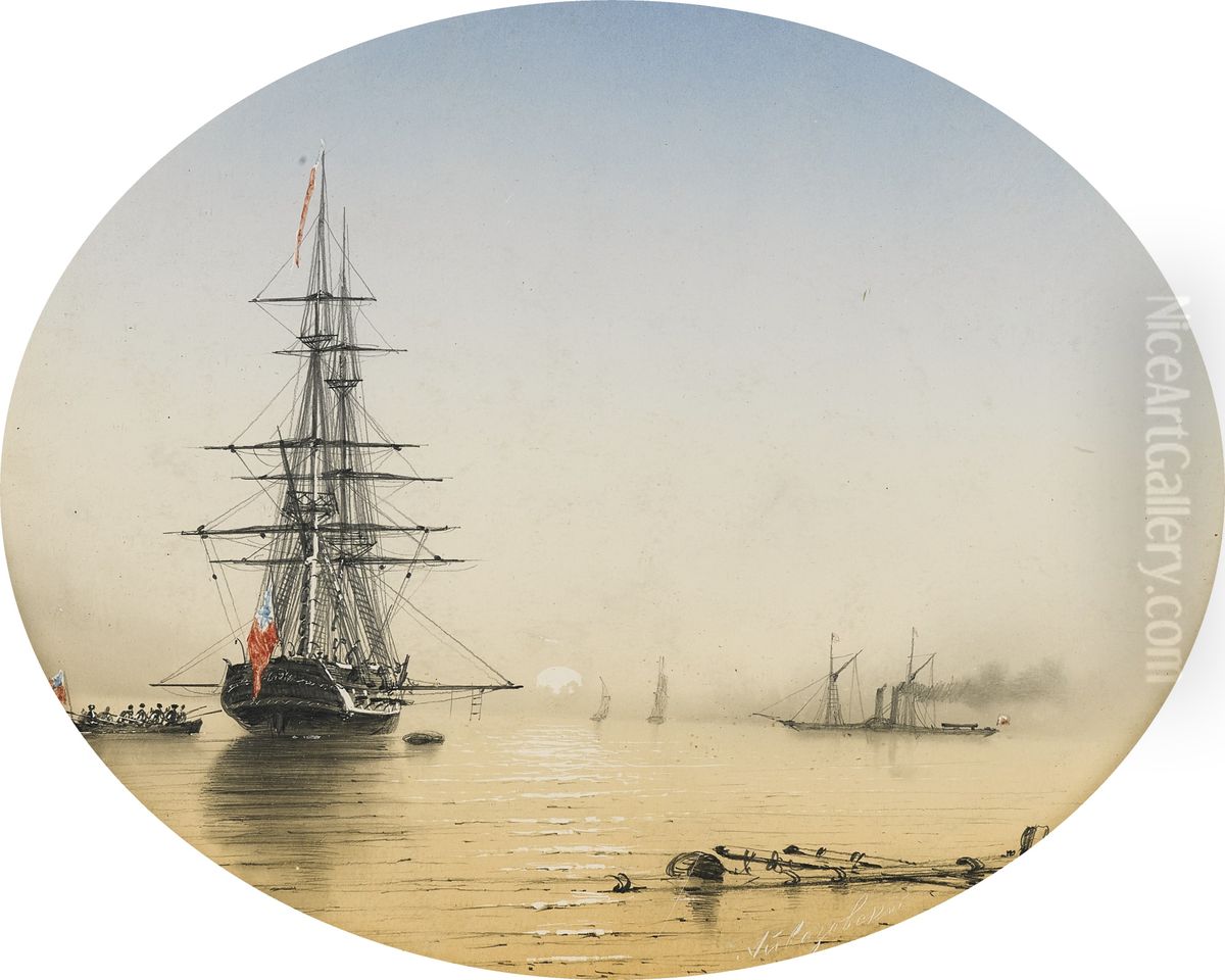 Harbour Scene Oil Painting by Ivan Aivazovsky