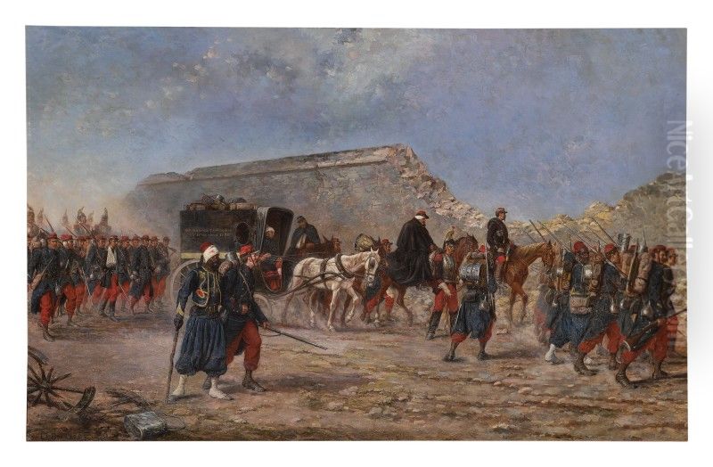THE DAY AFTER THE BATTLE OF FROESCHWILLER, AUGUST 1870 Oil Painting by unknown