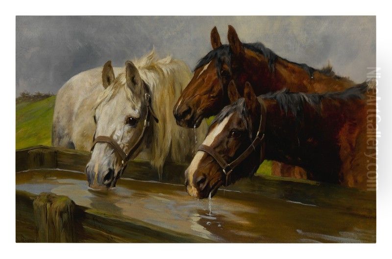 THE TEMPERANCE SOCIETY Oil Painting by unknown