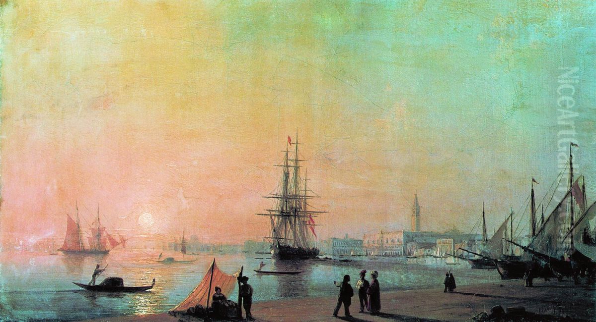 <<Morskoj vid>> Oil Painting by Ivan Aivazovsky