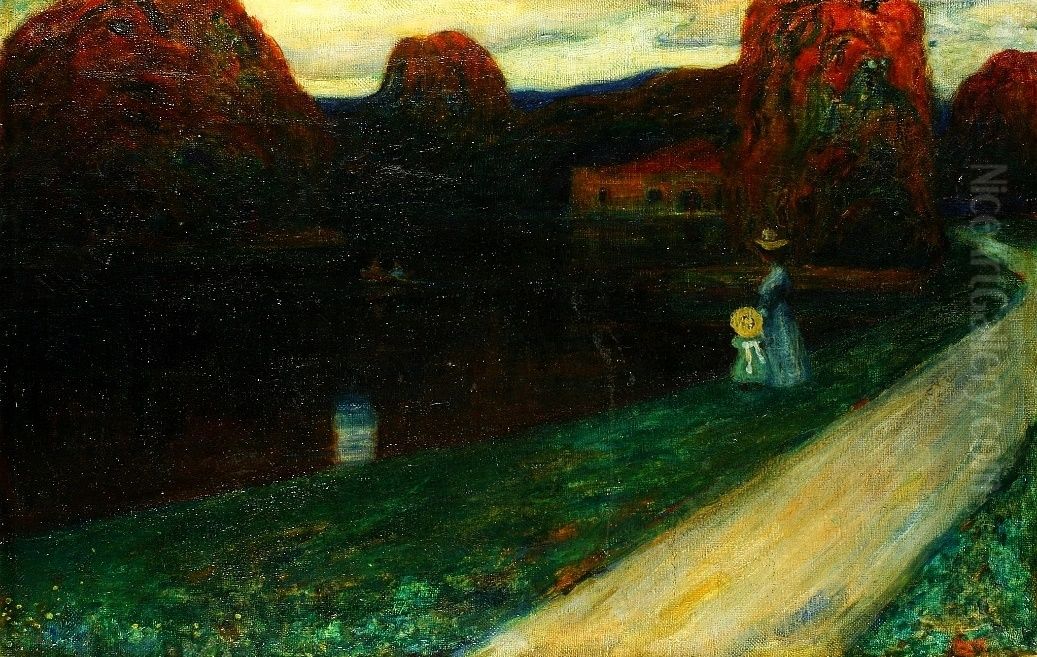 The evening. Oil Painting by Wassily Kandinsky