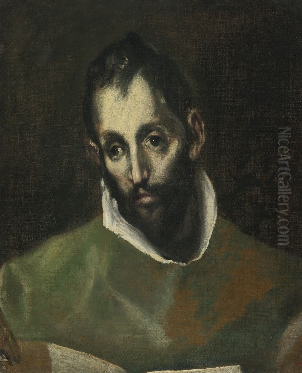 Head of Saint Luke the Evangelist Oil Painting by El Greco