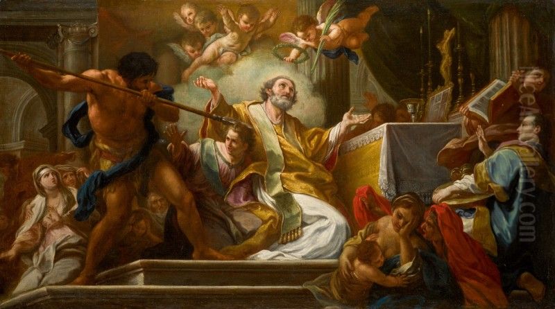 THE MARTYRDOM OF SAINT MATTHEW Oil Painting by unknown