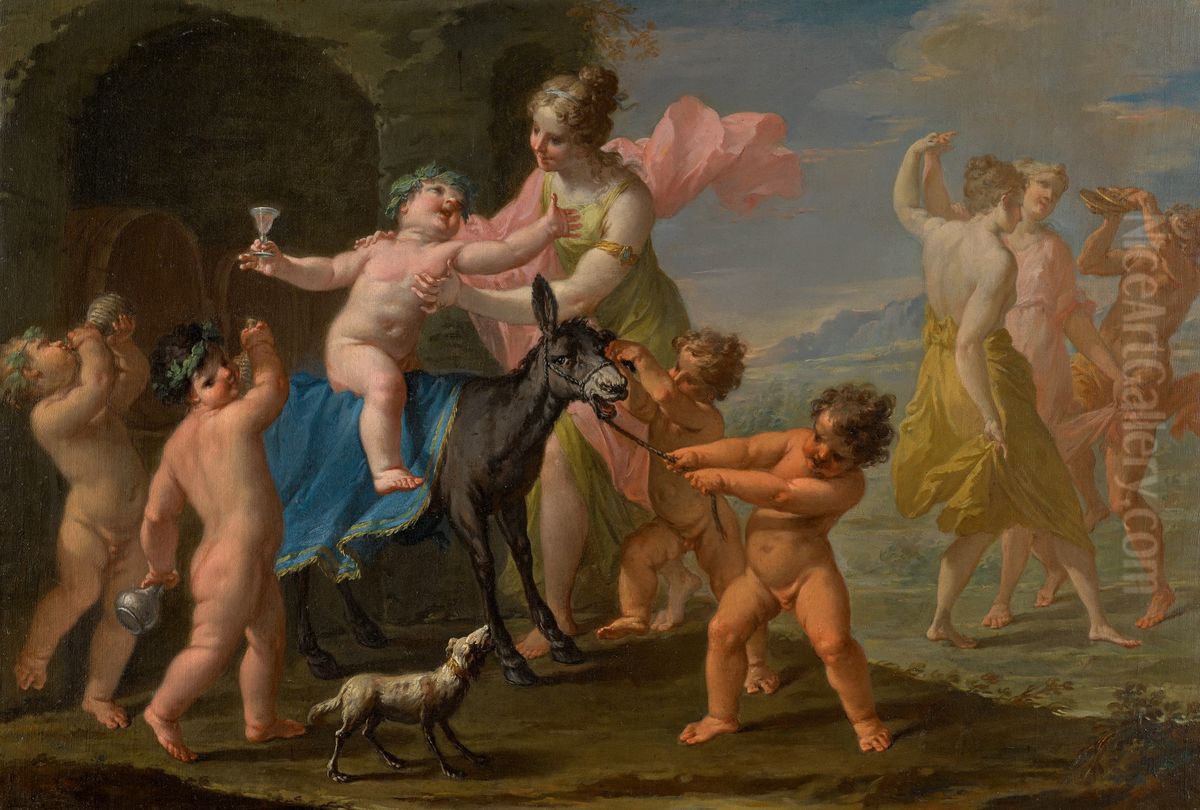 THE PROCESSION OF BACCHUS Oil Painting by unknown