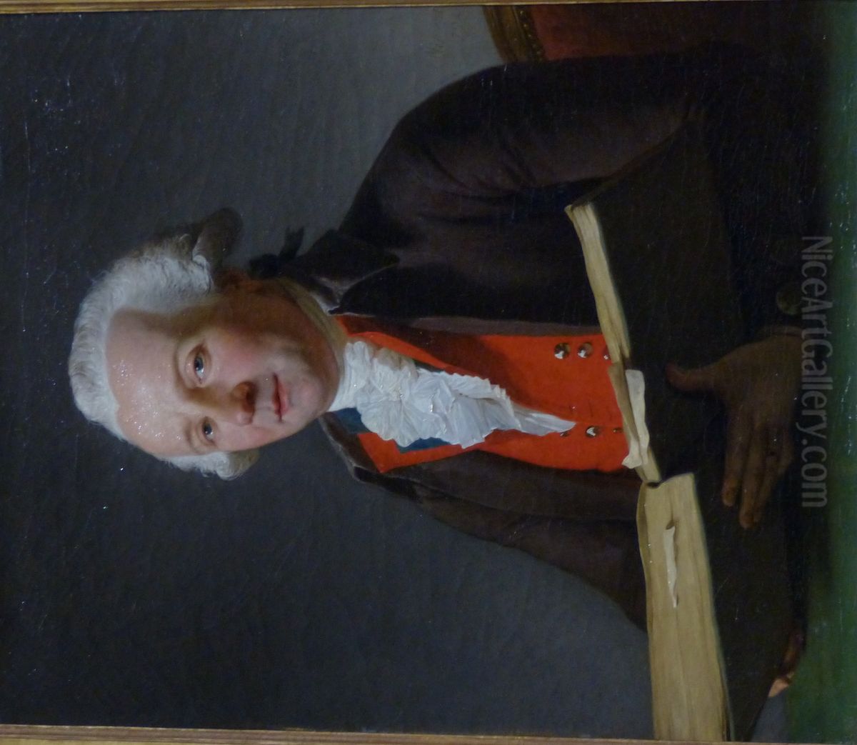 The French Actor Joseph-Jean-Baptiste Albouy, stage name Dazincourt Oil Painting by Francois-Andre Vincent