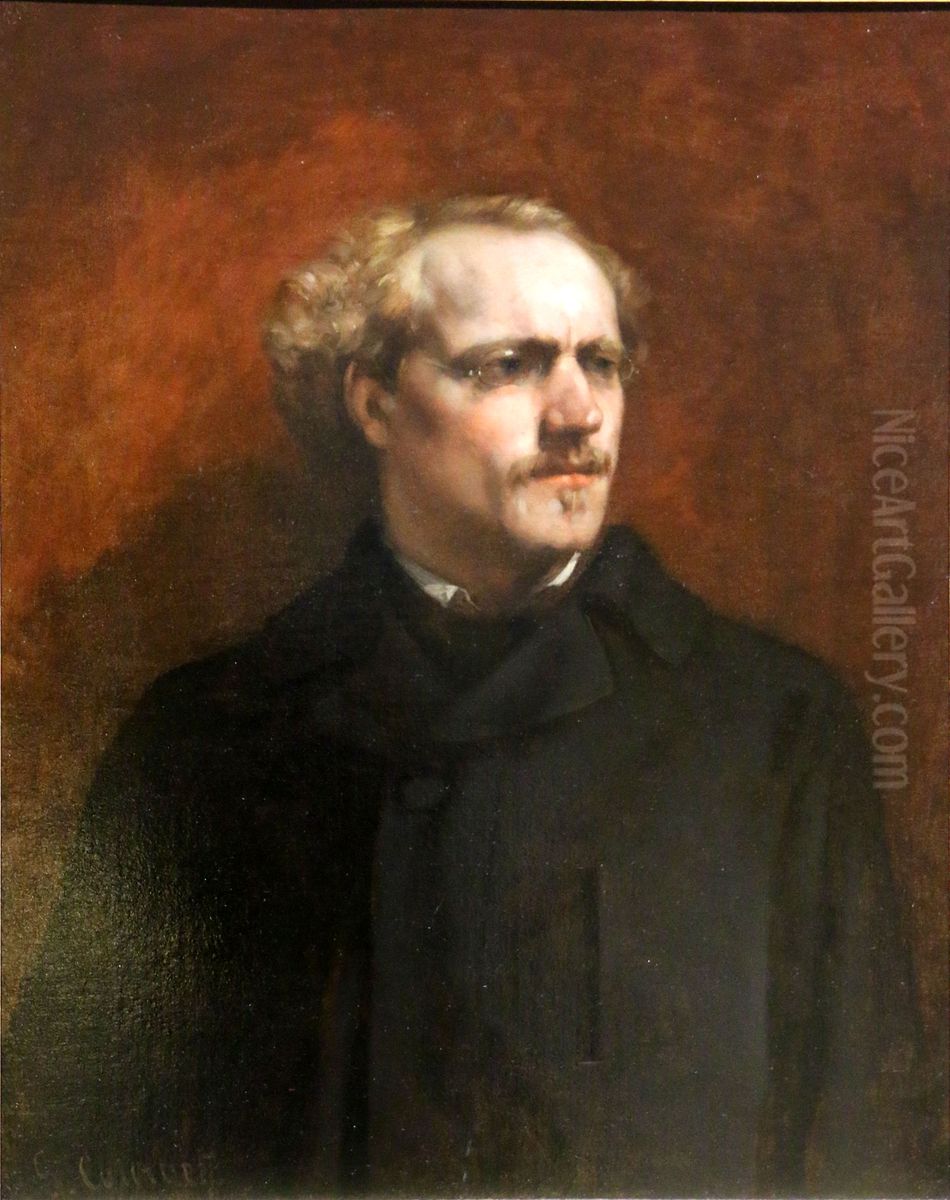 Portrait of Andre Grangier Oil Painting by Gustave Courbet