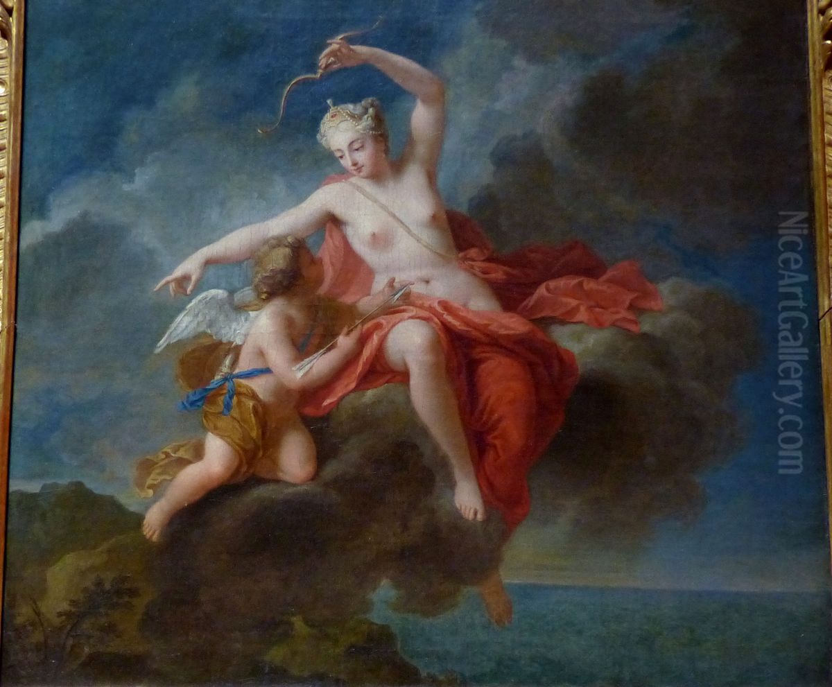 Venus prive l'Amour de son arc Oil Painting by Jean-Marc Nattier