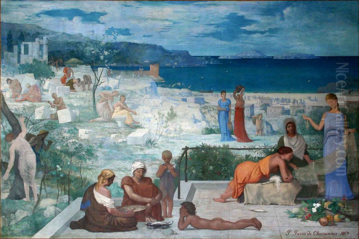 Marseille colonie grecque. Oil Painting by Pierre Puvis de Chavannes