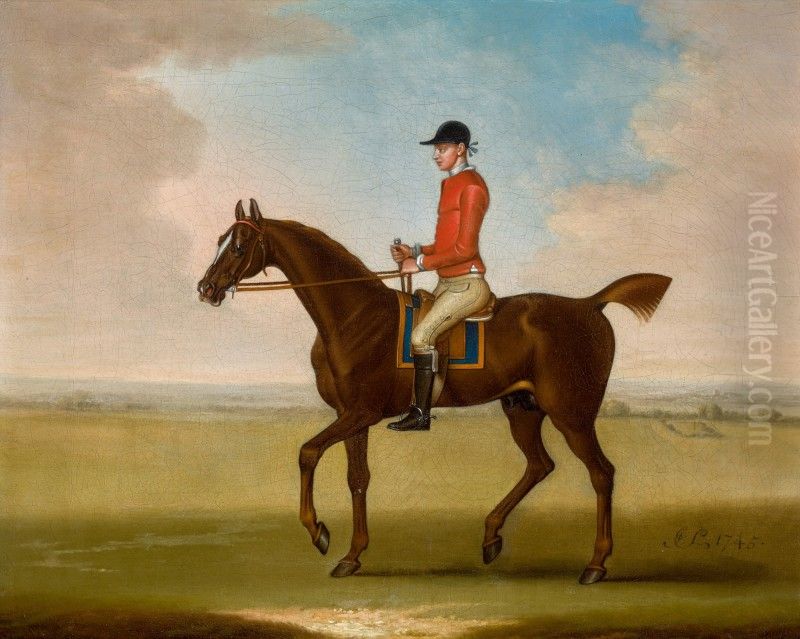 MR JOHN MARTINDALE'S 'SEDBURY', WITH JOCKEY UP Oil Painting by unknown