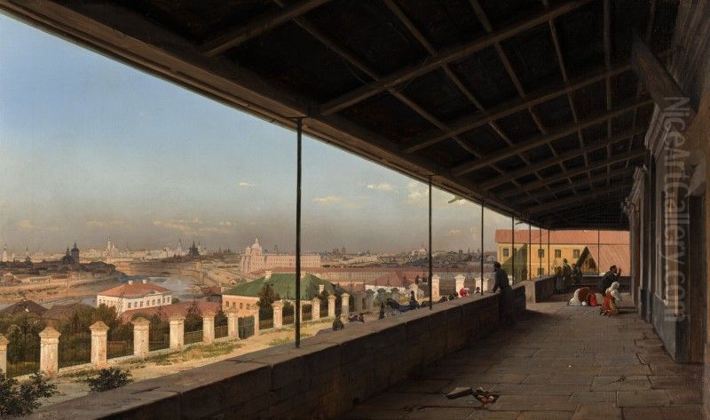 VIEW OF MOSCOW FROM THE CHURCH OF NIKITA THE MARTYR Oil Painting by unknown