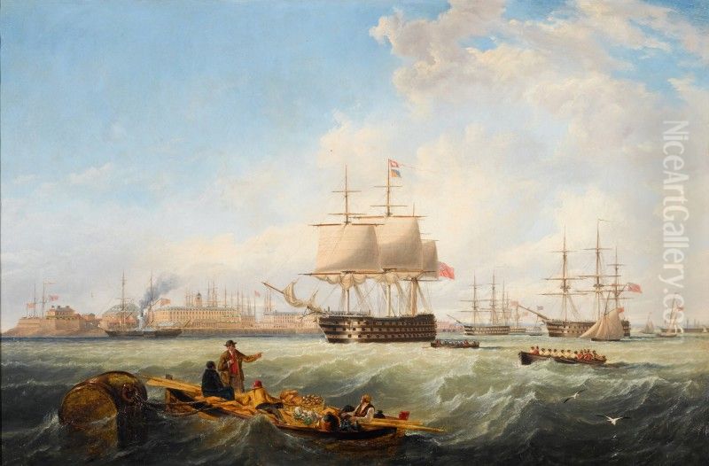 SHIPPING OFF SHEERNESS Oil Painting by unknown