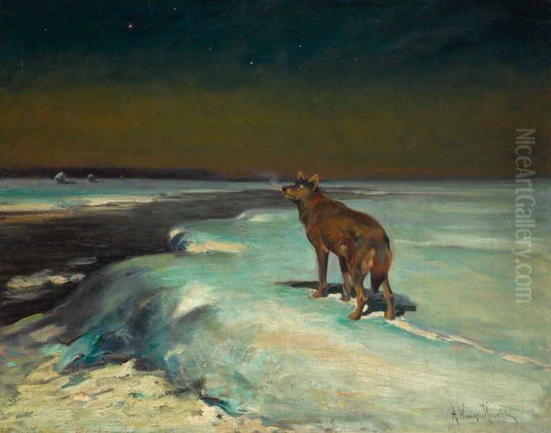 ON THE HUNT Oil Painting by unknown