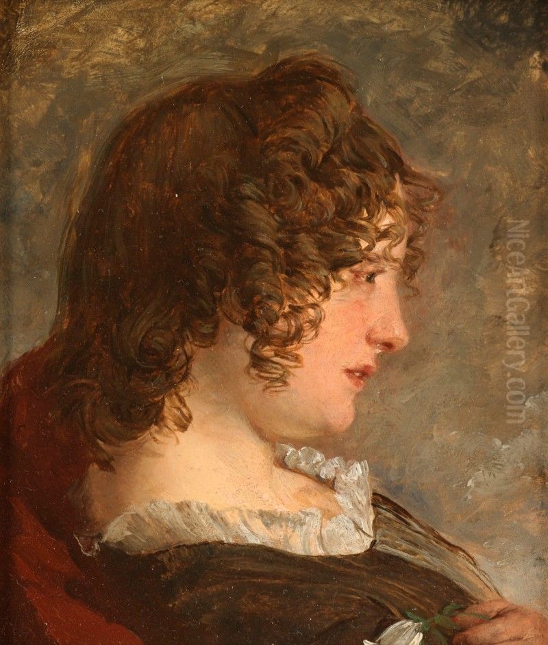 MAIDEN MEDITATION Oil Painting by unknown