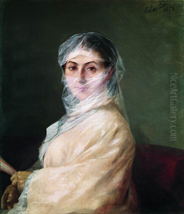 Sarkizova Ann, second wife of I. Aivazovsky Oil Painting by Ivan Aivazovsky