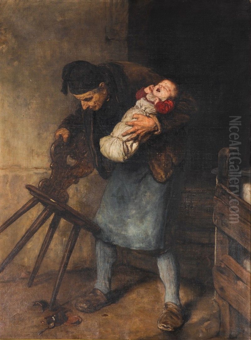 GRANDFATHER'S FAVOURITE Oil Painting by unknown