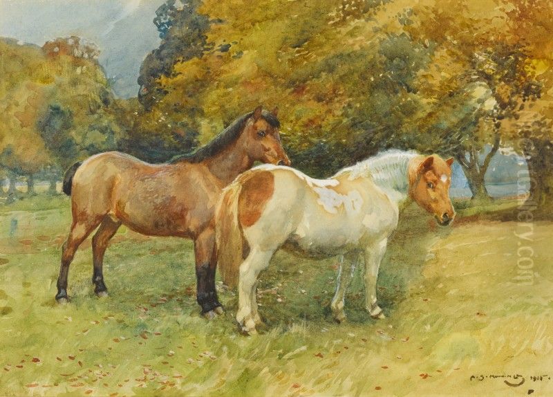 SOLDIER AND SAILOR PAINTED IN THE PARK AT CATTON HALL, NORFOLK Oil Painting by unknown