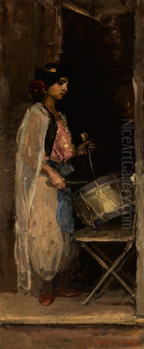 THE DRUMMER Oil Painting by unknown