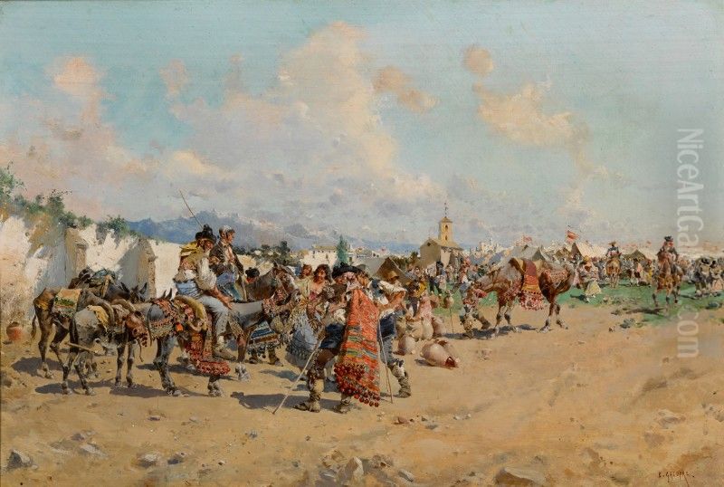 THE COUNTRY FAIR Oil Painting by unknown