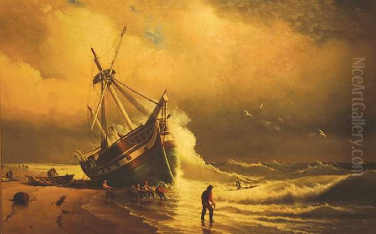 The Wreckers Oil Painting by Robert Swain Gifford