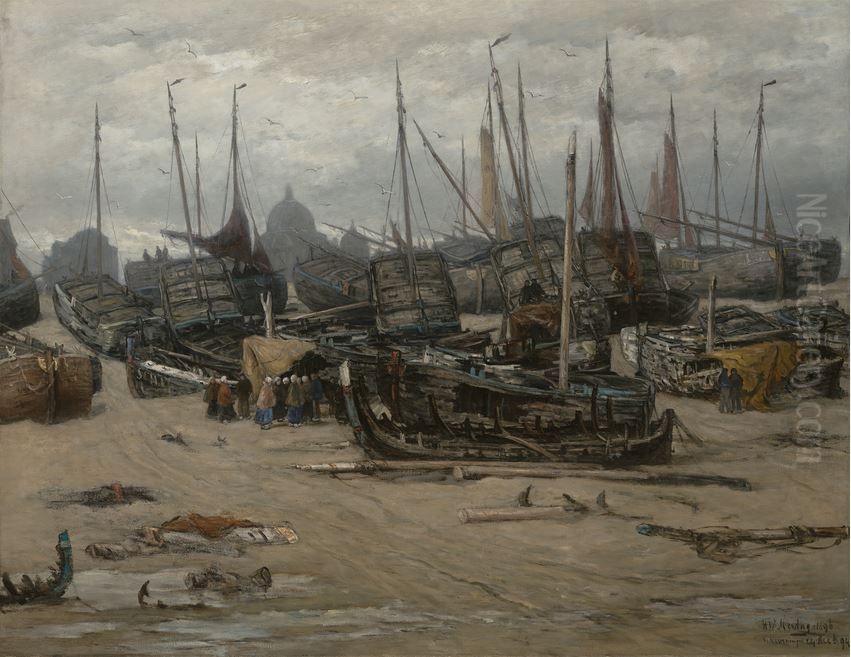 Na de storm Oil Painting by Hendrik Willem Mesdag