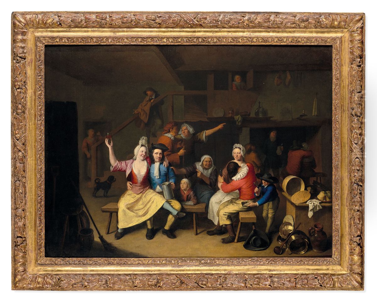 Scene de taverne Oil Painting by unknown