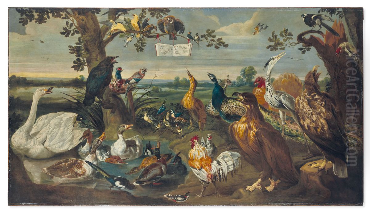 Le concert d'oiseaux Oil Painting by unknown