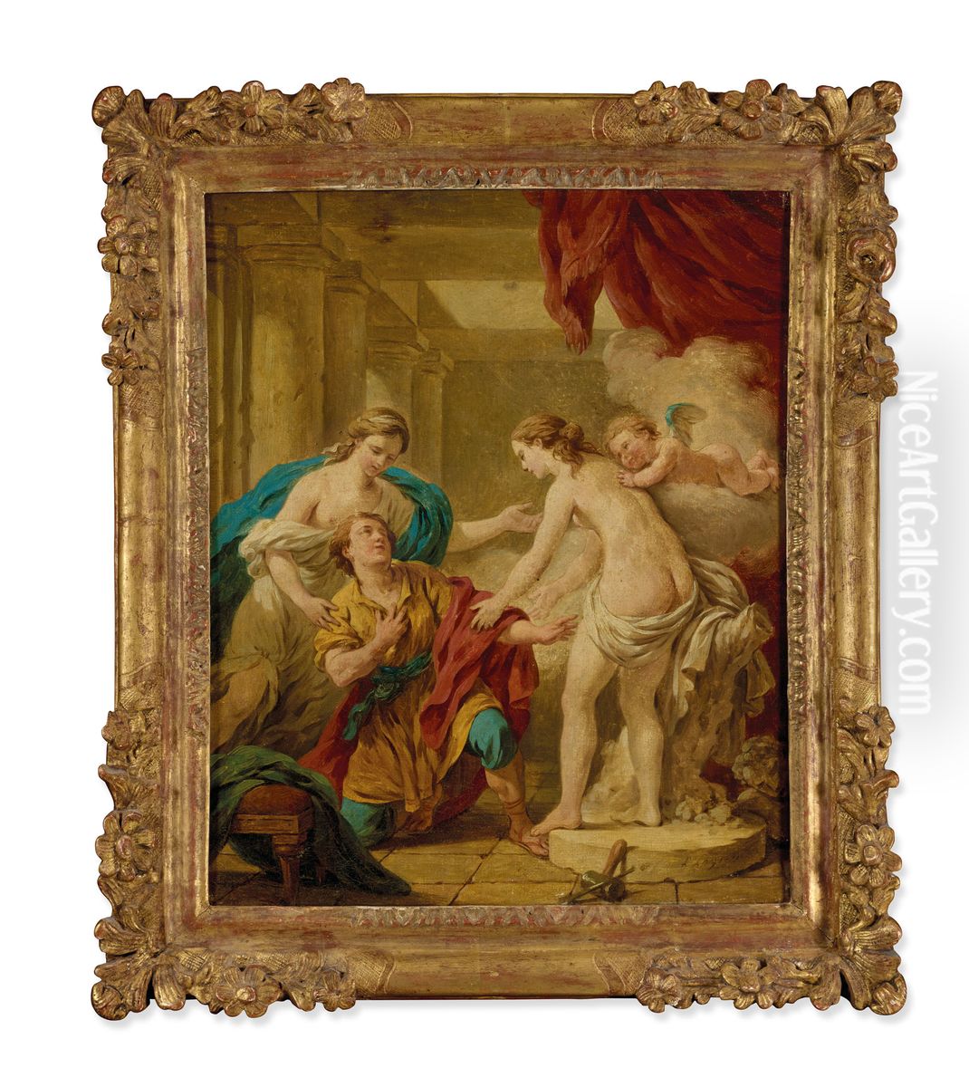 Pygmalion and Galatea Oil Painting by Louis-Jean-Francois Lagrenee
