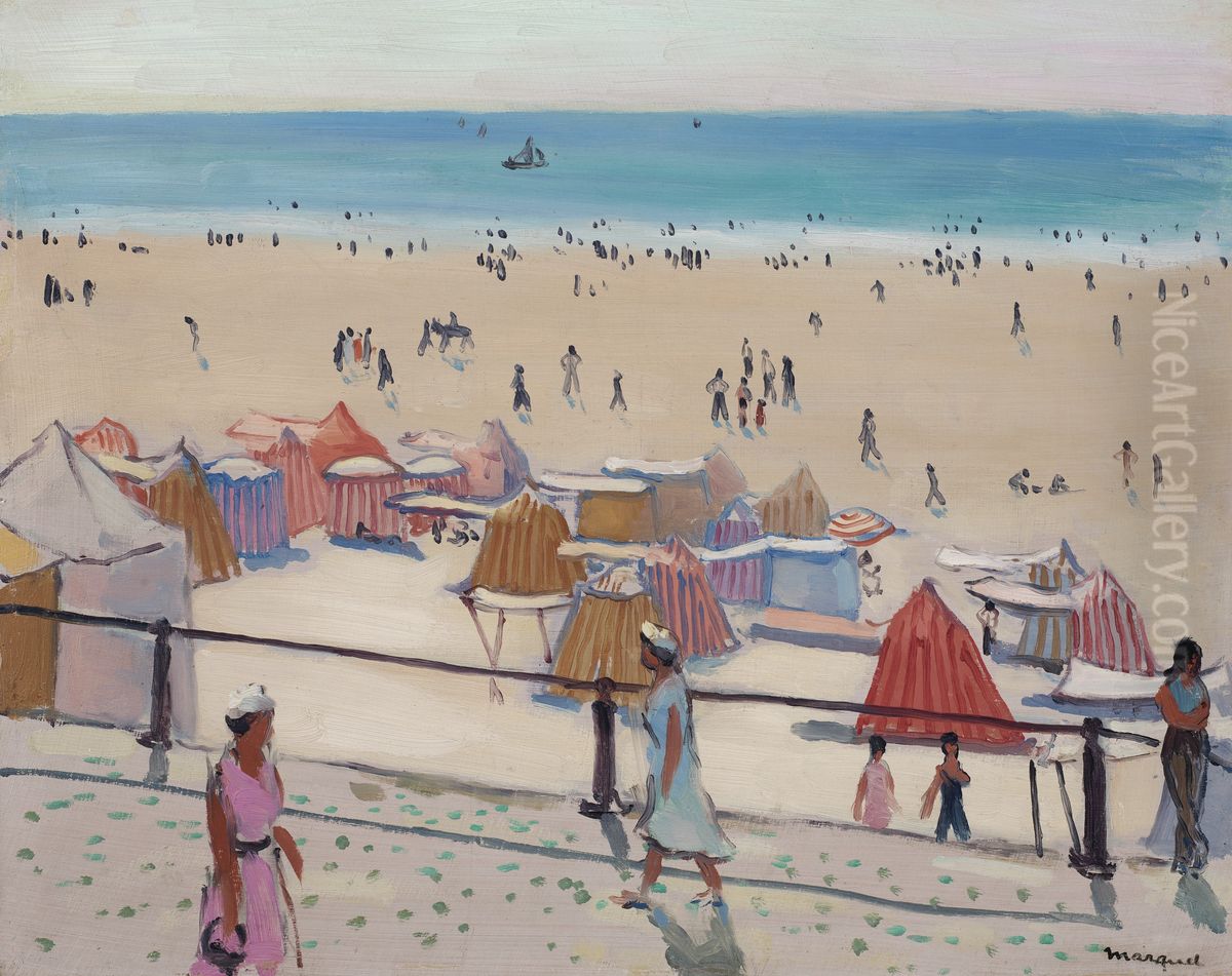 La promenade aux Sables d'Olonne Oil Painting by unknown