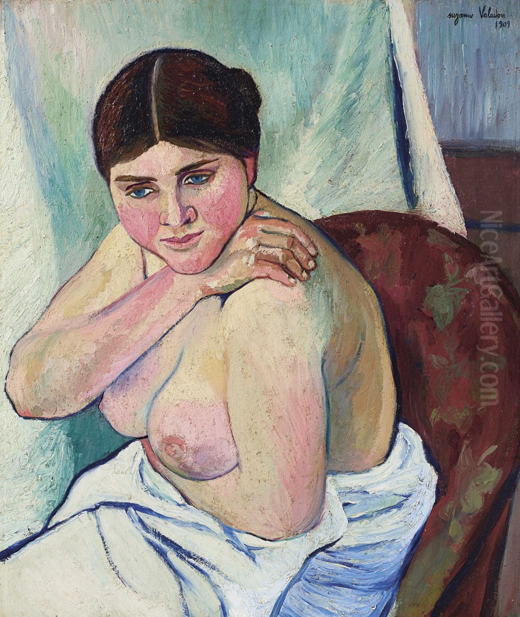 Juliette assise au fauteuil Oil Painting by Suzanne Valadon