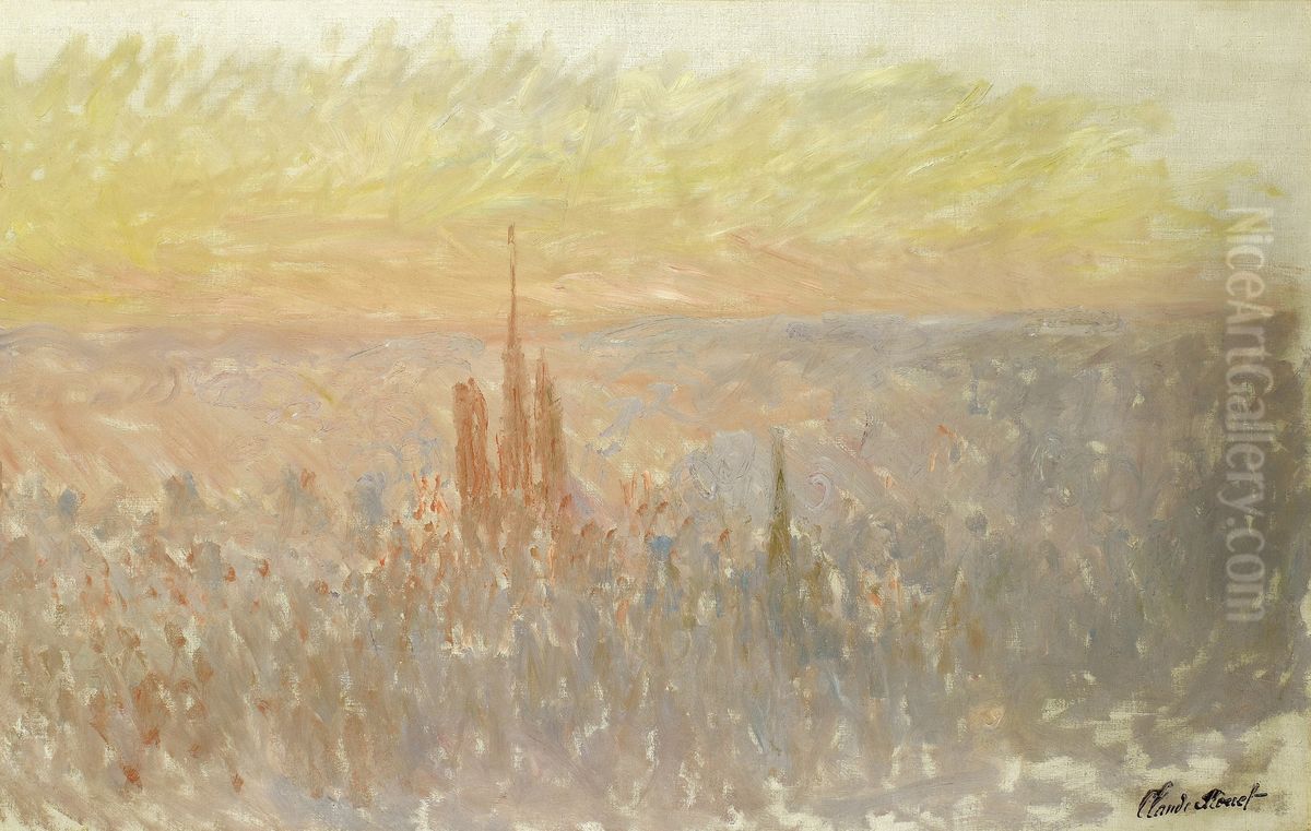 View of Rouen Oil Painting by Claude Oscar Monet